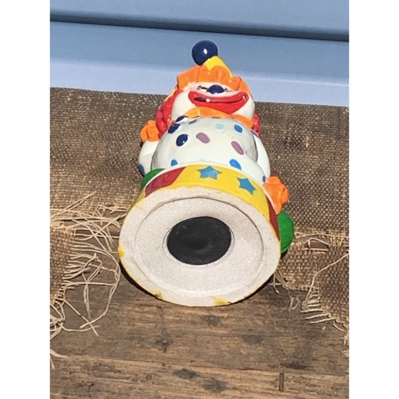 Vintage Clown Piggy Bank Collectible Colorful Display Decor Strange GRUNGE - Picture 10 of 11